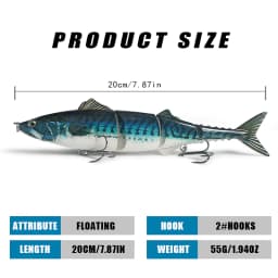 20cm55g Bionic Multi-Section Lure Fishing Baits for Sea And Freshwater Far Casting Prey Fish Universal Fishing Grounds