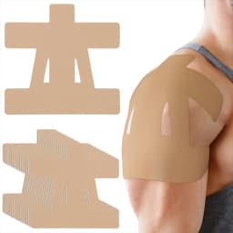 10 PCS Kinesiology Tape for Shoulder Precut,Shoulder Tape -Waterproof & Breathable, Enhance Elastic Sports Tape for Pain Support
