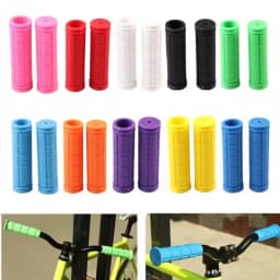 1Pair Bicycle Handlebar Grips Anti-skid Bike Handle Bar Grips Rubber Covers Fixed Gear BMX MTB Mountain Bike Bicycle Accessories