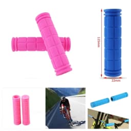 1Pair Bicycle Handlebar Grips Anti-skid Bike Handle Bar Grips Rubber Covers Fixed Gear BMX MTB Mountain Bike Bicycle Accessories