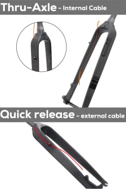 MTB Full Carbon Fiber Rigid Fork,Straight/Tapared Tube Bicycle Fork,9*100mm Quick Release,Thru Axle 15*100mm,26/27.5/29 Inch
