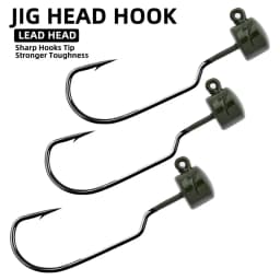 10PCS/LOT 3.5G 5G 7G Barbed Jig Head Worm Soft Bait Lead Head Hook High Carbon Steel For Carp Bass Fishing Lures