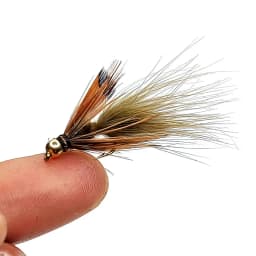 5pcs Woolly Bugger Streamers Fly Fishing Lures Brass Bead Head Black/Olive Brown Tassel - Trout Salmon Trout Perch fly fishing