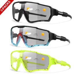 3 Packs Photochromic Cycling Sunglasses for Men and Women Outdoor Sports Full Frame Glasses for Running Cycling Hiking Unisex