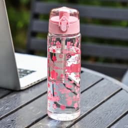 780ML Large Capacity Sports Transparent Water Bottle Leakproof Flower Plastic Drinking Bottles Outdoor Cycling Hiking Gym Jugs