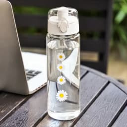 780ML Large Capacity Sports Transparent Water Bottle Leakproof Flower Plastic Drinking Bottles Outdoor Cycling Hiking Gym Jugs