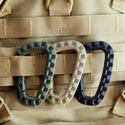 5/10/15/20pcs Tactical D-Shape Plastic Carabiner With Hard Spring Snap Clip ITW Keychain Gear Hook For Outdoor Camping Tools