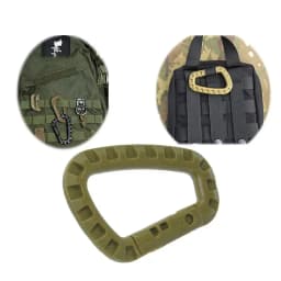 5/10/15/20pcs Tactical D-Shape Plastic Carabiner With Hard Spring Snap Clip ITW Keychain Gear Hook For Outdoor Camping Tools