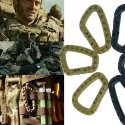 5/10/15/20pcs Tactical D-Shape Plastic Carabiner With Hard Spring Snap Clip ITW Keychain Gear Hook For Outdoor Camping Tools