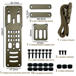 Tactical Drop Leg Carry Platform Metal Modular Adjustable Pistol Holster Adapter Compatible QLS Airsoft Adapter Accessories