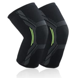2PCS High-Elastic Compression Knee Sleeves,Breathable Supportive Knee Braces with Reinforced Knee Pad,Gym Sports Knee Support
