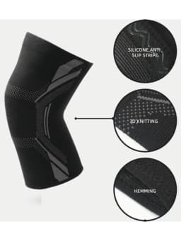 2PCS High-Elastic Compression Knee Sleeves,Breathable Supportive Knee Braces with Reinforced Knee Pad,Gym Sports Knee Support