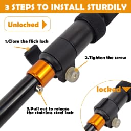 Aventik Fold-able Wading Staff Water Depth Safety Warning Coated Stainless Steel Core T7075 Aluminum Body Corrosion Resistance