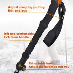 Aventik Fold-able Wading Staff Water Depth Safety Warning Coated Stainless Steel Core T7075 Aluminum Body Corrosion Resistance