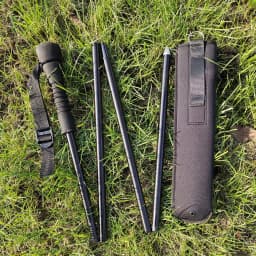 Aventik Fold-able Wading Staff Water Depth Safety Warning Coated Stainless Steel Core T7075 Aluminum Body Corrosion Resistance