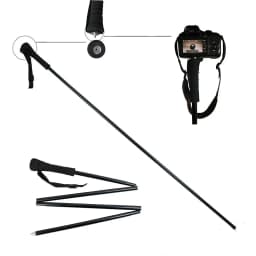 Aventik Fold-able Wading Staff Water Depth Safety Warning Coated Stainless Steel Core T7075 Aluminum Body Corrosion Resistance
