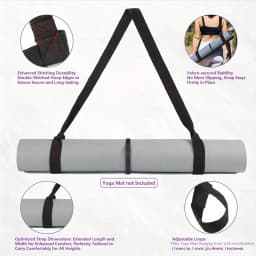 Adjustable Yoga Mat Storage Strap with Thickened Carrier - Multi-Purpose Fitness Strap Suitable for Yoga Mats, Gym Eq