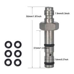 Stainless Steel Filling Probe Quick Charging Adapter Valve 8mm Fill Nipple or 1/8BSPP Thread for High Pressure Air