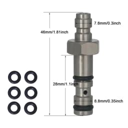 Stainless Steel Filling Probe Quick Charging Adapter Valve 8mm Fill Nipple or 1/8BSPP Thread for High Pressure Air