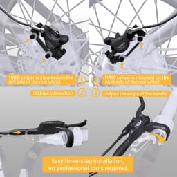 XOD H800/H880 Electric Scooter Hydraulic Oil Brake for IScooter IX4, IX5s W9 Electric Scooter Hydraulic Disc Brake