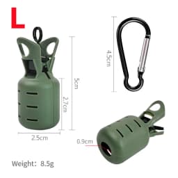 L+M Size Squid Jig Protector Set Octopus Egi Hook Cover Cuttlefish Umbrella Lure Cap Wood Shrimp Bait Tackle with Carabiner