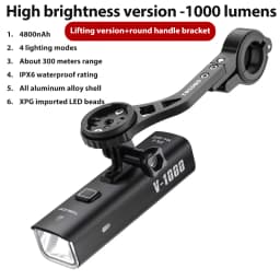 TOSUOD Bicycle Light 1000/1200/1500 Lumen Bike Headlight Power Bank Flashlight Handlebar USB Charging MTB Road Highlight