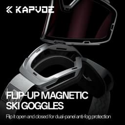 Kapvoe Flip Over Magnetic Snow Goggles Photochromic Ski Men Snowmobile Anti-Fog Snowboard Goggles Women Ski Equipment UV400