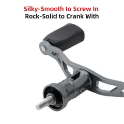 Huidiao Stainless Steel Screw-in Handle for Spinning Fishing Reel 1000-4000 Series Waterproof Rocker Arm Soft Rubber Double Grip