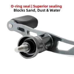 Huidiao Stainless Steel Screw-in Handle for Spinning Fishing Reel 1000-4000 Series Waterproof Rocker Arm Soft Rubber Double Grip
