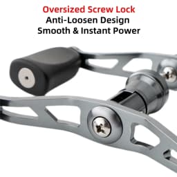 Huidiao Stainless Steel Screw-in Handle for Spinning Fishing Reel 1000-4000 Series Waterproof Rocker Arm Soft Rubber Double Grip