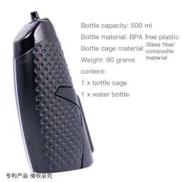 Aero Bicycle PBA Free Squeeze Road MTB Time Trail TT Track Bike Water Bottle with Attached Bottle Cage Magnetic Mounting Bases