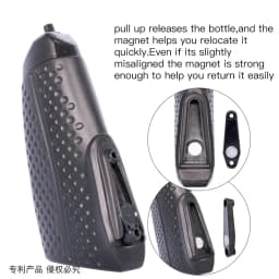Aero Bicycle PBA Free Squeeze Road MTB Time Trail TT Track Bike Water Bottle with Attached Bottle Cage Magnetic Mounting Bases