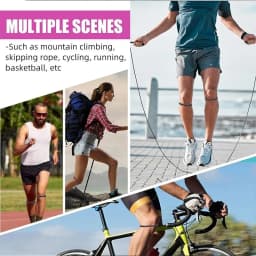 2PCS Patellar Tendon Knee Strap Breathable Elastic Anti Slip Multi Function Stabilizer Support Brace for Tennis Volleyball Squat