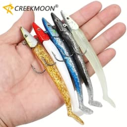 5pcs 11cm 10g Weights Slow Sinking Jig Head Swimbait for Saltwater Fishing Flounder Cod Seabass Paddle Tail Soft Lure Tackle