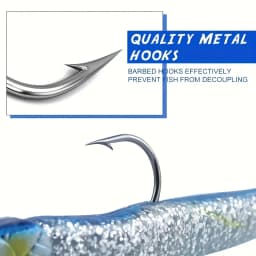 5pcs 11cm 10g Weights Slow Sinking Jig Head Swimbait for Saltwater Fishing Flounder Cod Seabass Paddle Tail Soft Lure Tackle
