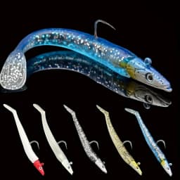 5pcs 11cm 10g Weights Slow Sinking Jig Head Swimbait for Saltwater Fishing Flounder Cod Seabass Paddle Tail Soft Lure Tackle