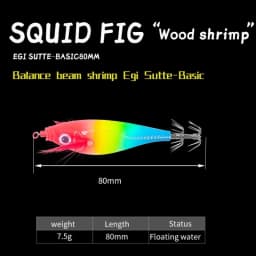 1pc 5pcs Glowing Squid Hooks - Horizontal Shrimp Lures - Baits for Egi,Cuttlefish Squid Jigs,Hard Baits for Octopus Fishing