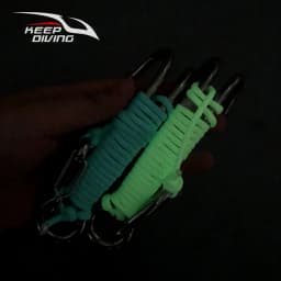 1Pcs 316 Stainless Steel Double Reef Hook With Luminous Rope Corrosion Preventive Scuba Diving BCD Safe Equipment