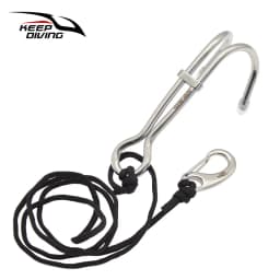 1Pcs 316 Stainless Steel Double Reef Hook With Luminous Rope Corrosion Preventive Scuba Diving BCD Safe Equipment