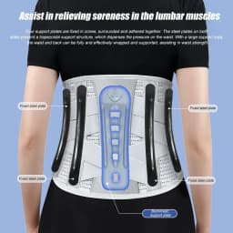 Bionic Spine Design Back Brace for Lower Back Pain, Lumbar Support Belt for Sciatica & Herniated Disc Relief for Men & Women