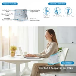Bionic Spine Design Back Brace for Lower Back Pain, Lumbar Support Belt for Sciatica & Herniated Disc Relief for Men & Women