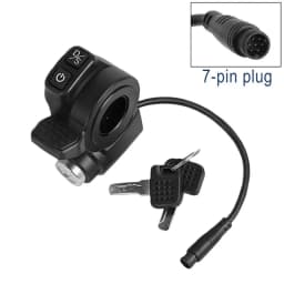 Security Throttle for Kukirin G2 Master E-Scooter Key Ignition Switch & Thumb Accelerator Combo in Single Handlebar Control Unit