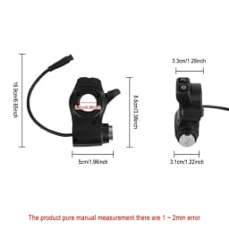 Security Throttle for Kukirin G2 Master E-Scooter Key Ignition Switch & Thumb Accelerator Combo in Single Handlebar Control Unit