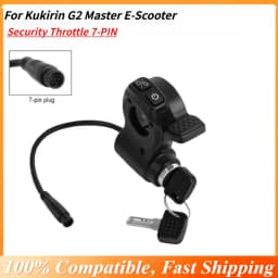 Security Throttle for Kukirin G2 Master E-Scooter Key Ignition Switch & Thumb Accelerator Combo in Single Handlebar Control Unit