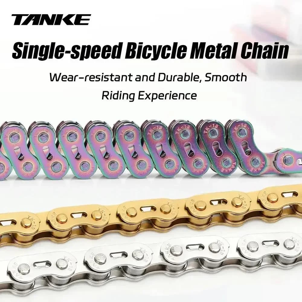 TANKE Bike Single Speed Chains 1 Speed Mountain Bicycle Chain 100L MTB Single Speed Cycling Accesories BMX Chain electric