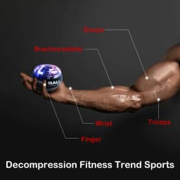 Power Wrist Hand Ball Trainer Ball Wrist Strengthener Gyro Self-Starting Forearm Trainer Gyro Ball for Strengthening Muscles