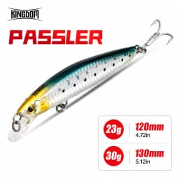 Kingdom Floating Minnow Fishing Lure 120mm 23g 130mm 30g Artificial Sea Fishing Hard Wobbler for Bass Trout Saltwater Fishiing