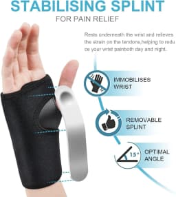 1Pcs Wrist Splint,Carpal Tunnel,Tendonitis and Cushioned Arthritis to Help with Carpal Tunnel and Relieve and Treat Wrist Pain