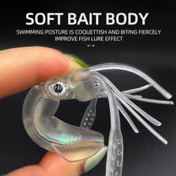 ShareShark 5pcs/set 10cm Bionic Squid Bait Artificial Sea Fishing Lure Outdoor Fishing Accessories
