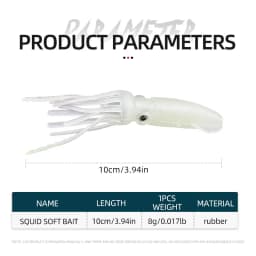 ShareShark 5pcs/set 10cm Bionic Squid Bait Artificial Sea Fishing Lure Outdoor Fishing Accessories